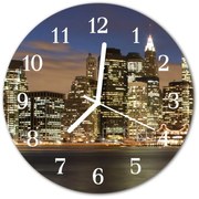 Zegar ścienny okrągły Miasto budynki