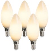 Zestaw 5 żarówek LED E14 typu świeca B35 2W 180lm 2350K