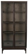 Brązowa witryna w dekorze dębu z drzwiami przesuwnymi 100x203 cm Hazelton – Rowico
