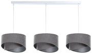 Szara asymetryczna lampa wisząca nad stół - 3X S501 H1-K59