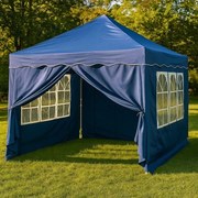 Instent Namiot ogrodowy - 3 x 3 m, niebieski + 4 boki