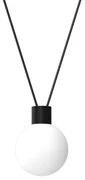 Lampa wisząca CAPRI 1xG9, czarna z białym kloszem, kula