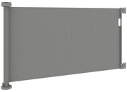 PawHut Rozsuwana bramka ochronna na schody 0-136cm Wysokość 87 cm Bramka dla zwierząt domowych 142 x 10 x 87 cm Szara