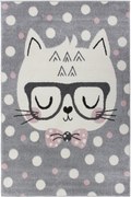 Dywan Bambino Biały Kot Marzyciel 133x190 Prostokąt