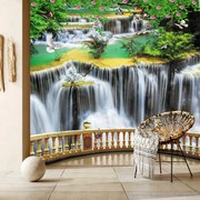 Fototapeta - Widok magicznych wodospadów (196x136 cm)