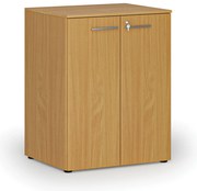 Szafa biurowa z drzwiami PRIMO WOOD, 2 półki, 800 x 640 x 1027 mm, buk