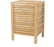 Bambusowy kosz na pranie z pokrywą i wyciąganym workiem LUND, 60 L