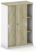 Szafa przesuwna MIRELLI, 800 x 400 x 1200 mm, biały/dąb sonoma