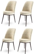Zestaw krzeseł do jadalni Dexa Cream and Brown, 4 szt., 4 szt.