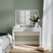 Toaletka biały wysoki połysk/biały 110x50x75.5 annabelle