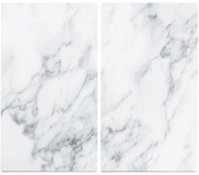 Szklane płyty ochronne MARBLE WHITE na kuchenkę – 2 sztuki, ZELLER