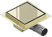 Mexen Flat-Q M13 wpust podłogowy kwadratowy 12 x 12 cm, złoty - 1510012