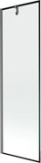 Mexen Next parawan nawannowy 1-skrzydłowy 60 x 150 cm, czarna ramka, gun gray szczotkowany - 895-060-000-00-70-66