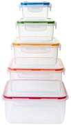 LOCKnLOCK Zestaw pojemników na żywność Lockkwadrat, 5 szt.