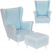 Fotel uszak z podnóżkiem MAX Family Meble