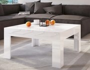 Stolik do salonu w wysokim połysku Simple 80x80 biały