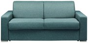 Kanapa 3-osobowa z ekspresowym mechanizmem rozkładania z tkaniny CALITO - Kolor: niebieski - Wymiary miejsca do spania: 140 cm - Materac 14 cm