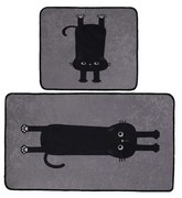 Czarno-szare dywaniki łazienkowe zestaw 2 szt. 60x100 cm Comfort – Foutastic