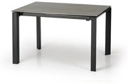Stół HORIZON 120(180)x85 szary/czarny rozkładany HALMAR