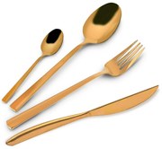 Sztućce 24 szt. ze stali nierdzewnej w kolorze złota Gold – Orion