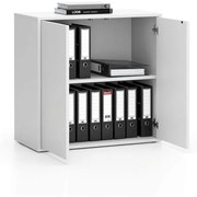 Szafka biurowa LAYERS, krótka, 800 x 400 x 777, biała