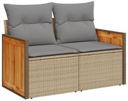 Sofa ogrodowa z szarymi poduszkami H1-R57