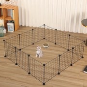 Czarny kojec zagroda metalowa dla psa kota szczeniaka królika 108 cm