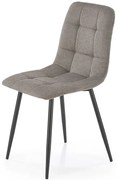 Nowoczesne popielate tapicerowane krzesło B0-G04
