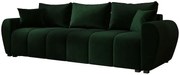 Ciemnozielona rozkładana welurowa sofa M7-L08