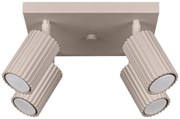 Plafon czteropunktowy KARBON 4 taupe kwadratowy SOLLUX  LIGHTING