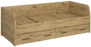 Młodzieżowe Łóżko Z Szufladami 90X200 Dąb Artisan W4-R44