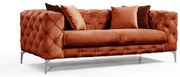 Pomarańczowa aksamitna sofa 197 cm Como – Artie