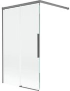 Mexen Rox parawan nawannowy 2-skrzydłowy rozsuwany 100 x 150 cm, transparent, gun metal - 8C9-100-003-95-00