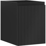 Mexen Rivel szafka łazienkowa podumywalkowa 35 cm, 1 drzwi, ryflowana, czarna mat - 91A21-03547-1-BF71