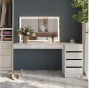 Stół toaletowy biały 120x40.1x12 sherry