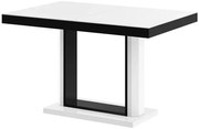 Rozkładany stół wysoki połysk biało czarny A0-N32