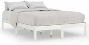 Białe drewniane łóżko 120x200 cm E7-G90