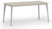 Stół konferencyjny do biura PRIMO OMEGA, 160x80 cm, szara podstawa, brzoza