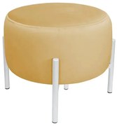 Pufa WILFRED MG VELVET musztardowa/curry/biała ATOS