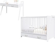 2w1 Luna 120/60 Łóżeczko i Biurko białe