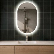 Lustro Łazienkowe Podświetlane 50x80cm z zimną barwą LED 7000K, ciepłą barwą 3000K lub barwą neutralną 4500K