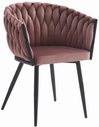Ciemnoróżowe stylowe krzesło do salonu E6-Z31