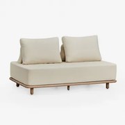 Sofa Dwuosobowa Z Akacji Portet Jasny Akacjowy Brąz - Sklum