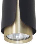 FLOWER BLACK GOLD DOWNLIGHT 1xGU10, czarna, złota, pojedyncza