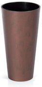 Donica ogrodowa Tubus Slim Beton Effect 48 cm stal kortenowa PROSPERPLAST