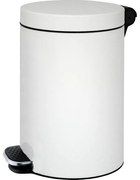 Kosz z pedałem,śmietnik, 20l, płynne zamykanie, lakierowany biały