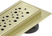 Mexen Flat M12 odpływ liniowy 60 cm, złoty szczotkowany - 1A21060-15