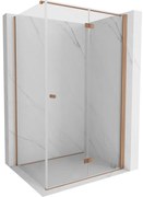 Mexen Mist-F kabina prysznicowa składana prawa 75 x 70 cm, transparent, miedź szczotkowana - 8A6T-075-070-65-00-P