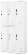 Szafka socjalna ubraniowa BHP biała: 6-drzwiowa IGOR 900 x 1850 x 450 mm