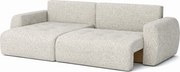 Narożnik w kształcie L z funkcją spania i pojemnikiem Ivo L, tkanina szenilowa Artico, Nata, Lewy